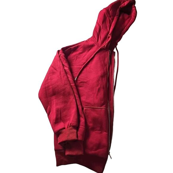Red Zip Up Hoodie PrettyGarden MEDIUM - Picture 2 of 6
